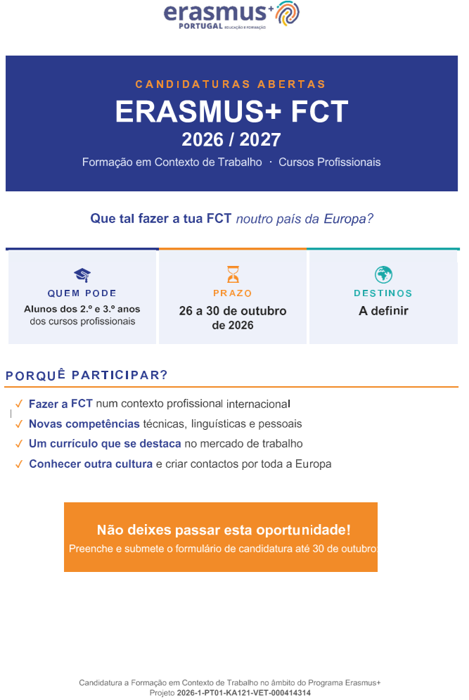 Erasmus 2026 2027 FCT