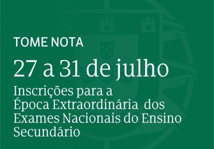 inscricoes epoca extraordinaria exames nacionais 2025 2026